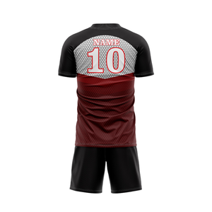 Conjunto de uniformes de fútbol de tela de poliéster transpirable de secado rápido sin costuras de diseño personalizado OEM bolsa de calcetín impresa sublimada para invierno - Product Image 4