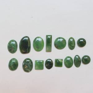 Colección Exclusiva 2026, 15 Piezas de Jade Nefrita Natural de Primera Calidad, Cabujones Sueltos para Joyería - Product Image 2
