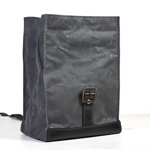 Eco Friendly Leather Canvas Insulated Portable Reusable Lunch Tote Food Carrier for Office 2 Persons LCLB-0060 - Product Image 4