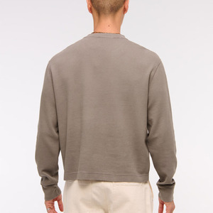 Camiseta recortada de alta calidad para hombre, diseño de cuello redondo, 100% de algodón pesado, ajuste cuadrado de gran tamaño, estampado de logotipo personalizado, patrón único - Product Image 2