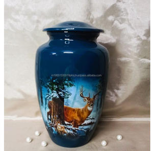 Urnes funéraires en aluminium personnalisées de style américain, best-seller, 10 pouces, pour cendres humaines et animales de compagnie, fournisseur en gros - Product Image 1