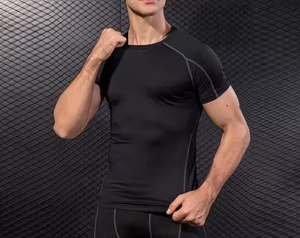 Custom logo Quick Dry Gym Workout Shortsspandex <b>Stretch</b> Fabrics for T-<b>shirt</b> <b>Men</b> Workout Clothes Fitness - Product Image 3