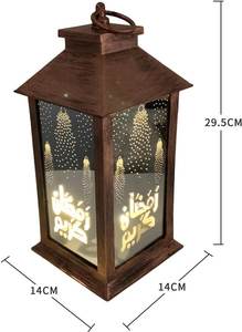 Linternas de madera rústicas modernas con estilo artístico para ocasiones de Navidad y Pascua - Product Image 2