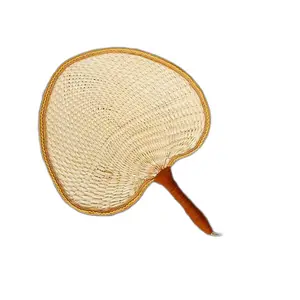 Вьятнам ручной работы, натуральный цвет, бамбук, веер из рафии, летние, ручные, с пальмовыми листьями, соломенные, плетеные вееры из ротанга
