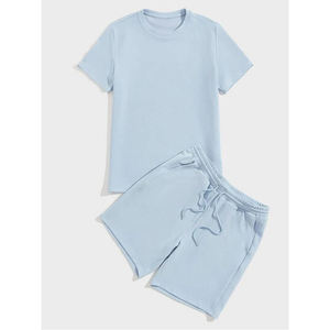 Bella toile t-shirts avec short de niveau suivant ensembles d'été complets survêtement ensemble de t-shirts pour hommes tenues de plage d'été - Product Image 1