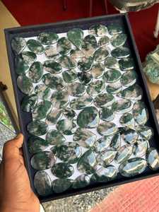 Cabujones de Ágata Musgo Verde Natural al por Mayor, Lote de Piedras Preciosas de Alta Calidad para la Fabricación de Joyas, 5000 Quilates / 1 kg - Product Image 5