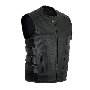 Nuevo Chaleco de cuero para hombre de tamaño adulto con diseño personalizado OEM de moda/Chaleco de cuero genuino de alta calidad superior 100% para hombre - Product Image 6