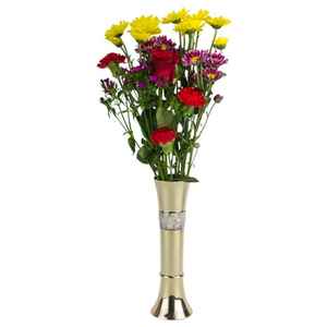 FAIZA CRAFT Diseño costero Jarrón de mesa de hierro hecho a mano Maceta con conchas naturales - Product Image 2