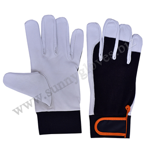 Gants de jardin d'assemblage de meilleure qualité Gants de sécurité de travail en cuir de chèvre de construction Gants d'assemblage - Product Image 1