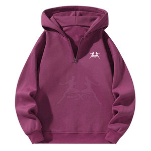 Sudadera con capucha Stretch Fabric Basics Half Zip con sensación suave y acabado limpio Sudadera con capucha funcional de media cremallera con ajuste relajado - Product Image 1