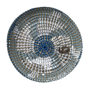 Vietnam fait à la main Seagrass Plate Basket Wall Hanging Decor - Rustic Eco-Friendly Seagrass Plate avec bambou rotin Accent - Product Image 5