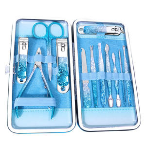 Ensemble de coupe-ongles en acier inoxydable de couleur dégradée personnalisée sans danger pour les nourrissons Fleur de glace manucure pédicure outil de beauté pince à ongles - Product Image 1