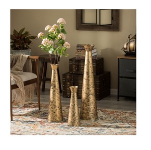 Hot Selling Modern Design Metal Iron Flower <b>Vase</b> <b>Set</b> of Two Customized Size Shape Colour for Home Decoration - Product Image 5