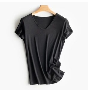 เสื้อยืดคอกลมแขนสั้นผ้าถักสำหรับผู้หญิงเสื้อยืด2025ฤดูร้อน - Product Image 4