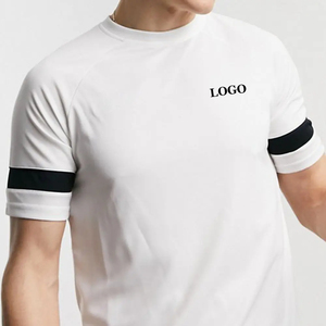 เสื้อยืดผู้ชายแบบแห้งเร็วทรงหลวมไซส์ใหญ่พิเศษพิมพ์ลายโลโก้แขนสั้นแบบถัก - Product Image 2