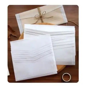 Enveloppes transparentes personnalisées Enveloppes en papier translucide Enveloppes lettres pour invitations de mariage vintage pour cartes