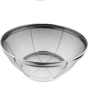 New Arrival Wire Metal Colander Skimmer Fine Mesh Drainer Fruits Rice Grains Washing <b>Basket</b> Kitchen Cooking Tools Strainer - Product Image 2