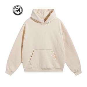 Regular Fit Men's Hoodie 100% Cotton Heavyweight <b>Fleece</b> Custom Logo Streetwear Winter Warmth Trendy Casual Breathable Quick Dry - Product Image 2