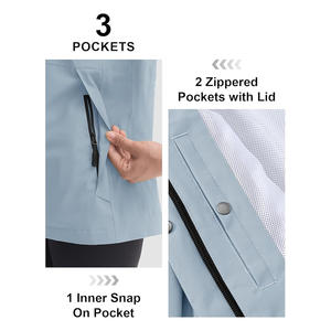 Chaqueta cortavientos Softshell impermeable ligera para mujer con cierre de cremallera para aventuras al aire libre opciones de marca personalizadas - Product Image 5