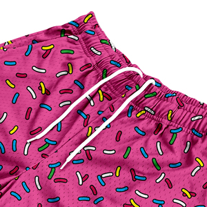 Custom All Over Print <b>Pink</b> Mesh <b>Shorts</b> for <b>Men</b> Inseam Festival Streetwear Quick Dry Breathable Sublimation <b>Shorts</b> OEM - Product Image 2
