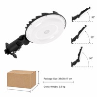 Lampe de grange LED 100W du crépuscule à l'aube, lumière de sécurité étanche IP65 avec cellule photoélectrique, CCT réglable 3500K/4000K/5000K, montage mural