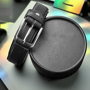 Cinturones de ante de lujo para hombre, correas con logotipo personalizado, cinturón con hebilla de Pin, cinturón de cuero con hebilla de Pin de moda informal para Unisex - Product Image 2