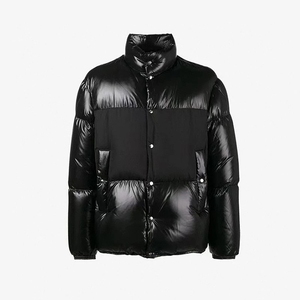 Fashion Custom Logo Stand Collar <b>Long</b> Sleeve <b>Padded</b> <b>Coat</b> Warm Patchwork Winter Puffer Down Jacket <b>Men</b> - Product Image 3