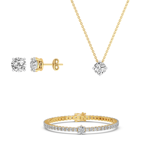 High Quality 3cts Lab Grown EF Clarity Diamond <b>14k</b> Solid <b>Gold</b> <b>Necklace</b> with VS color Chain for Women's Weddings & Parties - Product Image 3
