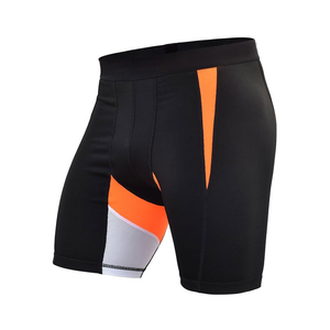 Pantalones cortos de compresión para hombre con panel cosido múltiple personalizados de larga duración Pantalones cortos de compresión de capa base atléticos transpirables Los mejores en oferta - Product Image 5