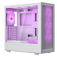 Casing PC Starcool ATX Mid Tower dengan Kipas RGB dan Port USB - Konstruksi Logam untuk Komputer Gaming