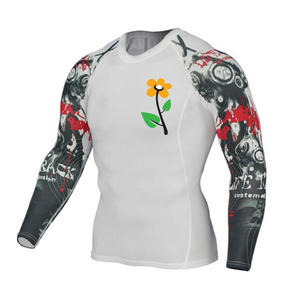 Rashguard de Manga Larga Personalizado para MMA y BJJ, Ropa Deportiva de Spandex/Nailon para Adultos, Impresión de Logotipo en Serigrafía, Protección UV para Natación - Product Image 6