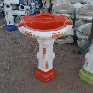 Vanité de salle de bains en relief de conception européenne avec évier lavabo en céramique sur pied Art Basin - Product Image 3