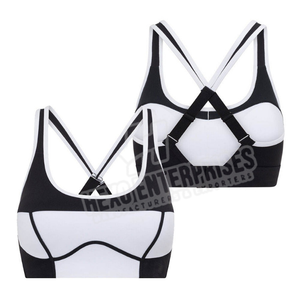 Sujetador deportivo de talla grande de la mejor calidad para mujer, cómodo, sin costuras, transpirable, fácil de usar, patrón estampado para correr, uso en el gimnasio - Product Image 1