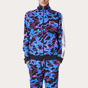 Ropa Deportiva unisex personalizada, prenda deportiva de poliéster con tela de LICRA con cremallera y logotipo impreso, conjunto de dos piezas de sublimación, OEM, venta al por mayor - Product Image 5