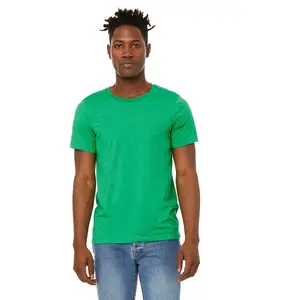 ベラキャンバス3301 UNISEXスエードTシャツメンズ卸売服ヘザーケリーTシャツ-通気性DTGスエードジャージーTシャツ