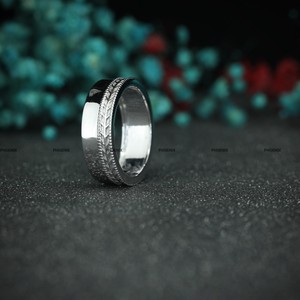 Custom Luxury <b>Mens</b> 925 Sterling <b>Silver</b> Wedding & Engagement <b>Ring</b> Fine Jewelry Gift by Phoenix Enterprise for Birthday Anniversay - Product Image 4