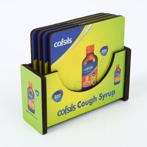 Sous-verres Cofsil de qualité supérieure (lot de 4) avec support personnalisé (avec boîte) MDF Laminage brillant EVA - Product Image 4