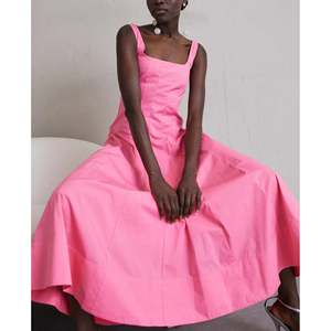 Abito STAUD Taglia 4 Rosa Plumeria in Cotone Traspirante, Linea ad A con Vita Naturale Elasticizzata, Comodo - Product Image 3