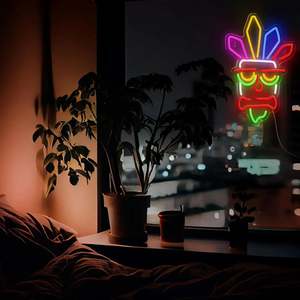 Lámpara de Neón Crash Bandicoot Aku Aku, Decoración Creativa y Novedosa para el Hogar - Product Image 4