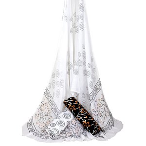 Conjunto de traje de algodón para mujer con estampado a mano y dupatta de gasa - Product Image 1