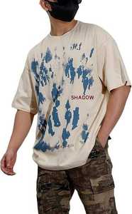 Camiseta de gran tamaño cuadrada personalizada para hombre 100% algodón antiarrugas transpirable logotipo impreso DTG/DTF para verano-talla grande - Product Image 3