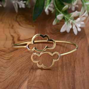 Manchette ouverte réglable en or pour bracelet Bijoux faits à la main d'inspiration florale minimaliste pour femmes Bracelet de mode - Product Image 4