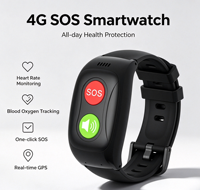 Reloj Inteligente con Alerta de Caídas para Personas Mayores, Sin Necesidad de Teléfono, Rastreo GPS, Llamadas de Emergencia con un Clic, 4G LTE, Llamadas Bidireccionales