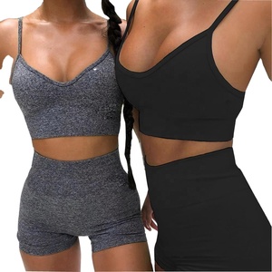 new ladies strap ribbed women fitness <b>gym</b> crop top tank activewear sleeveless workout sexy women's sportswear fashion - Product Image 2