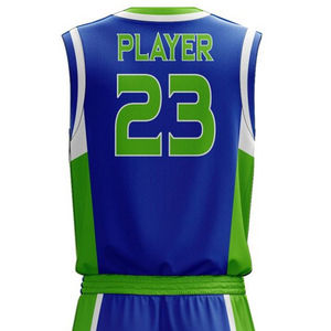 Nouveaux ensembles d'uniformes de basketball par sublimation, tissu respirant 100 % polyester, couleurs et noms d'équipe personnalisables, MOQ 30 ensembles - Product Image 5