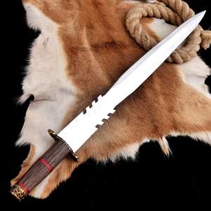 Mini espada para caza y camping al aire libre, material sólido, muy vendida, hecha a mano, hoja de acero de Damasco de alta calidad - Product Image 5