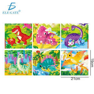 Puzzle di Dinosauri di Alta Qualità 6-in-1 da 120 Pezzi per Bambini, Design Personalizzato per Età 2-4 Anni, Logo Personalizzabile in Cartone per l'Apprendimento - Product Image 6