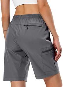 2024 nouveauté haute qualité 100% coton Cargo Shorts dames Sport été tenue décontracté ceinture élastique cordon poche zippée - Product Image 2