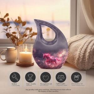 Urne funéraire en métal en forme de cheval pour cendres humaines, style américain, pour adulte, taille et design personnalisables, capacité de 200 pouces cubes - Product Image 4