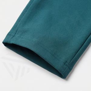 กางเกงลำลองผู้ชายแฟชั่นฤดูร้อน ทรงเก้าส่วน ดีไซน์เรียบง่าย ผ้าบางพิเศษ กางเกงวอร์มเอวผ้ายืด ผ้าลูกฟูก สีเข้ม - Product Image 6